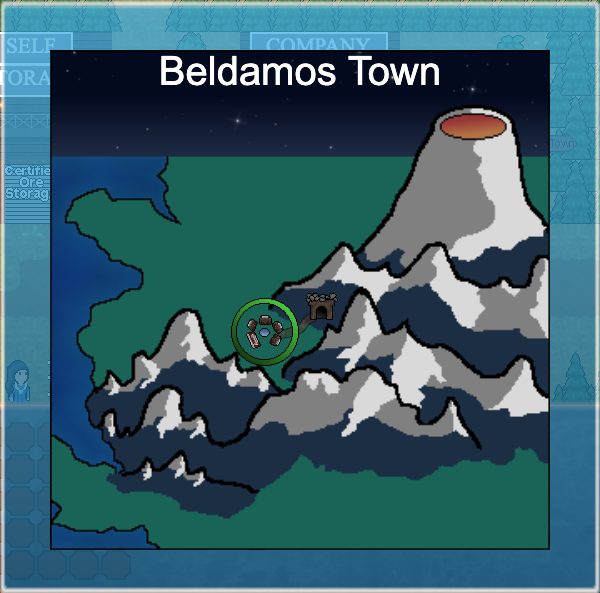 Beldamos Miner Map of the game.