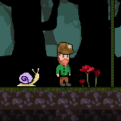 Screenshot from a myserious forest in Beldamos Miner.